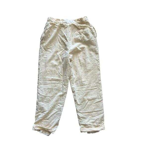 Ralph Lauren Purple Label Wool Trousers Cuffed Size 12 Cream Beige - Picture 6 of 9